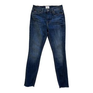 Hudson Women's Blair High-Rise Super Skinny Jeans Blue Size 25 Raw Hem